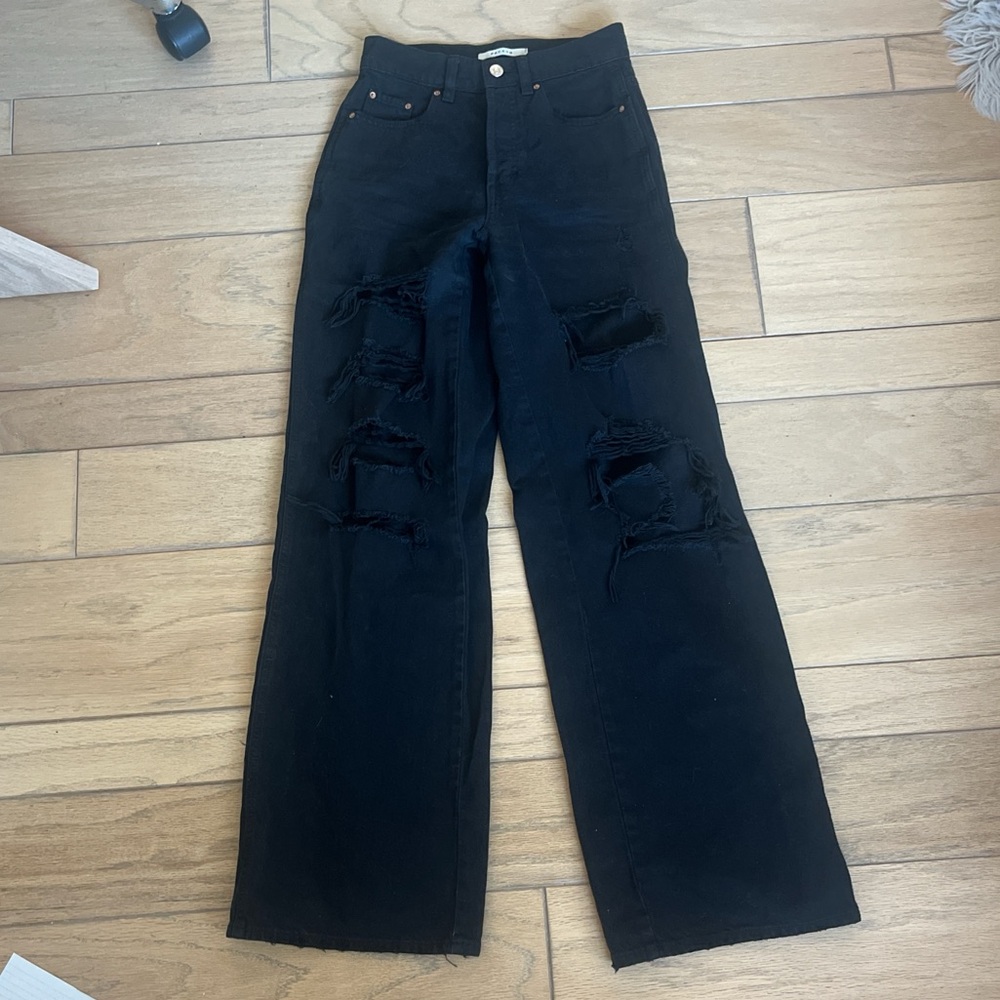 pacsun high waisted baggy ripped jeans